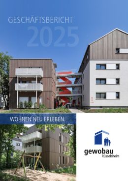 Deckblatt des gewobau Geschäftsberichtes von 2023