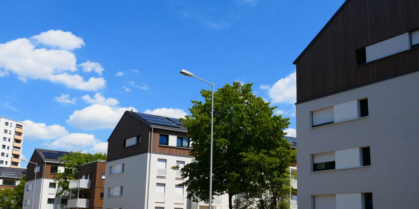 Ostansicht der Wohnanlage Hessenring 16 - 38, Planung und Ausführung: FFM-Architekten Frankfurt am Main