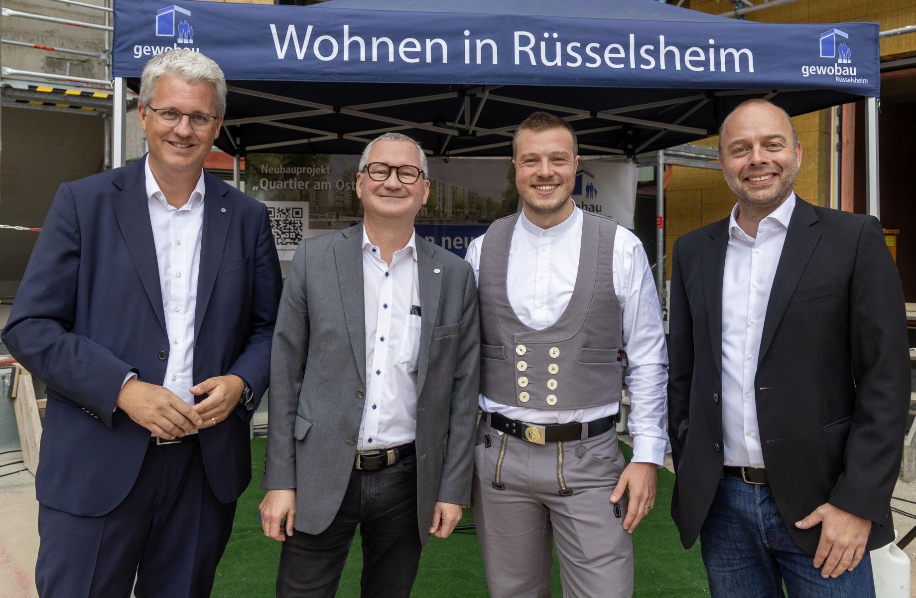 Oberbürgermeister Burkhard, Geschäftsführer Regenstein, Hofmann und Kuhlmann von Züblin
