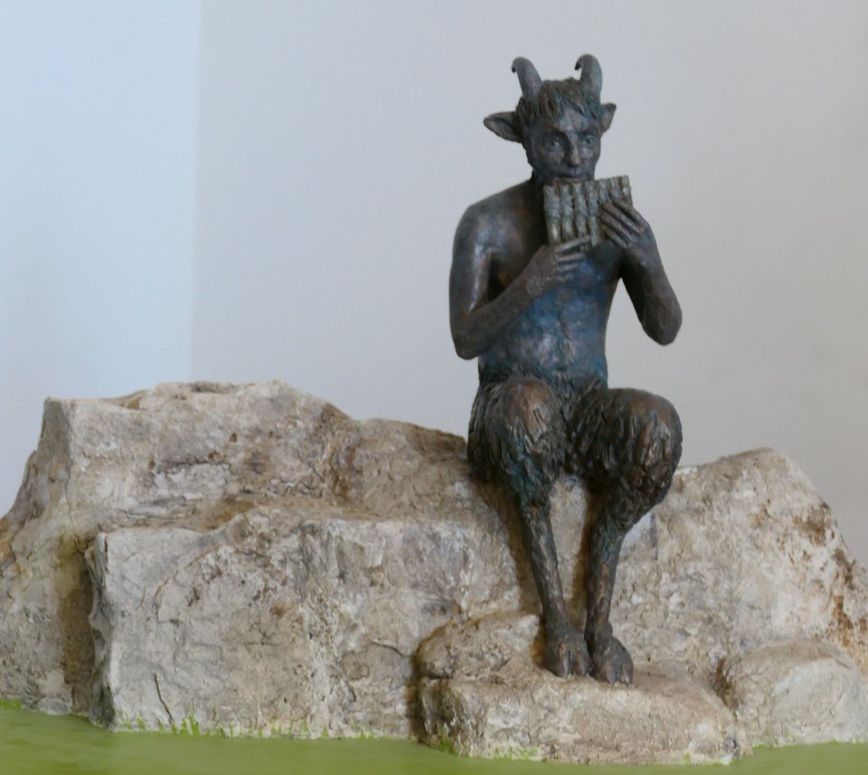 Das Modell des Kunstwerkes "Die Insel des Pan"