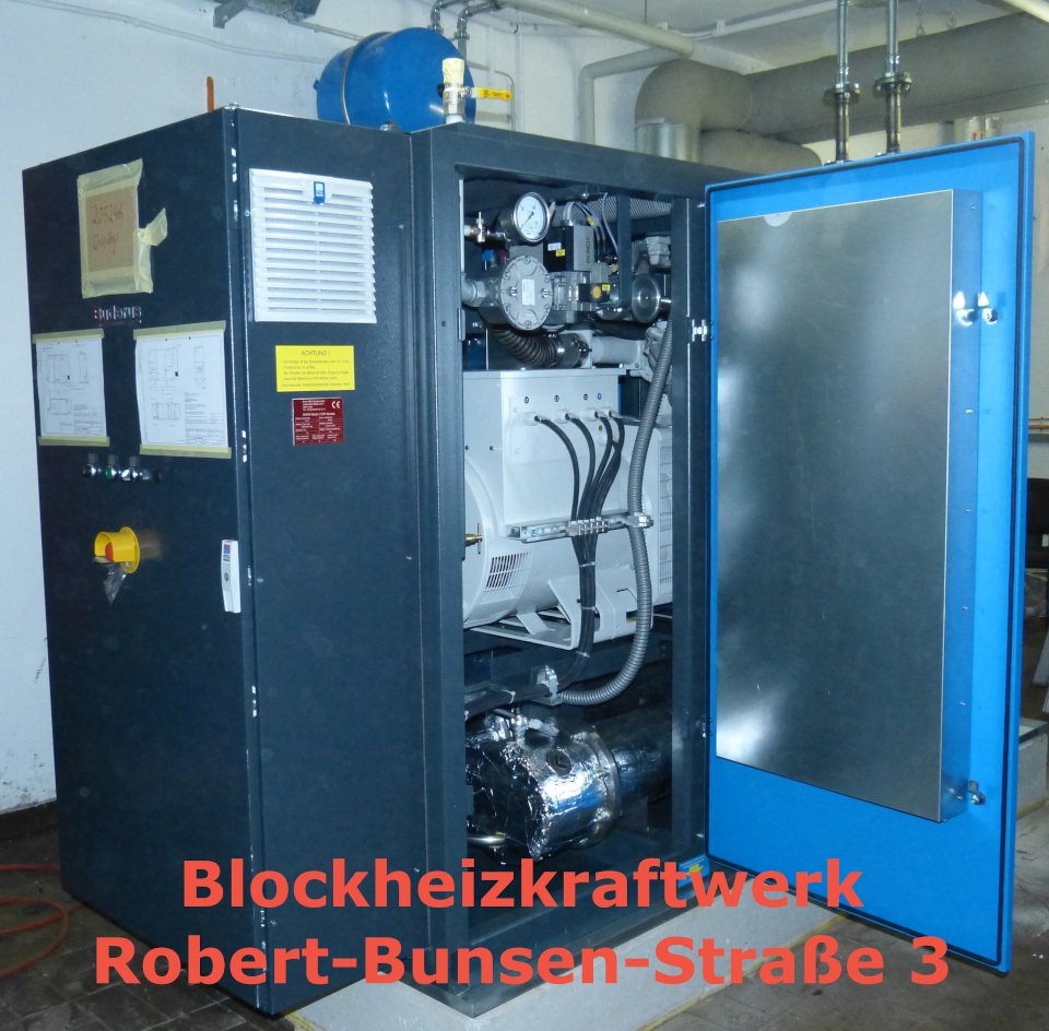 Blockheizkraftwerk in der Robert-Bunsen-Straße 3