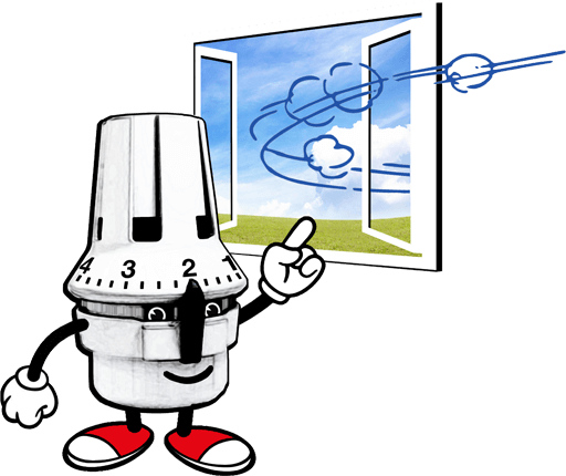 Bild unseres Maskottchens Termin mit Infos zum Lüften