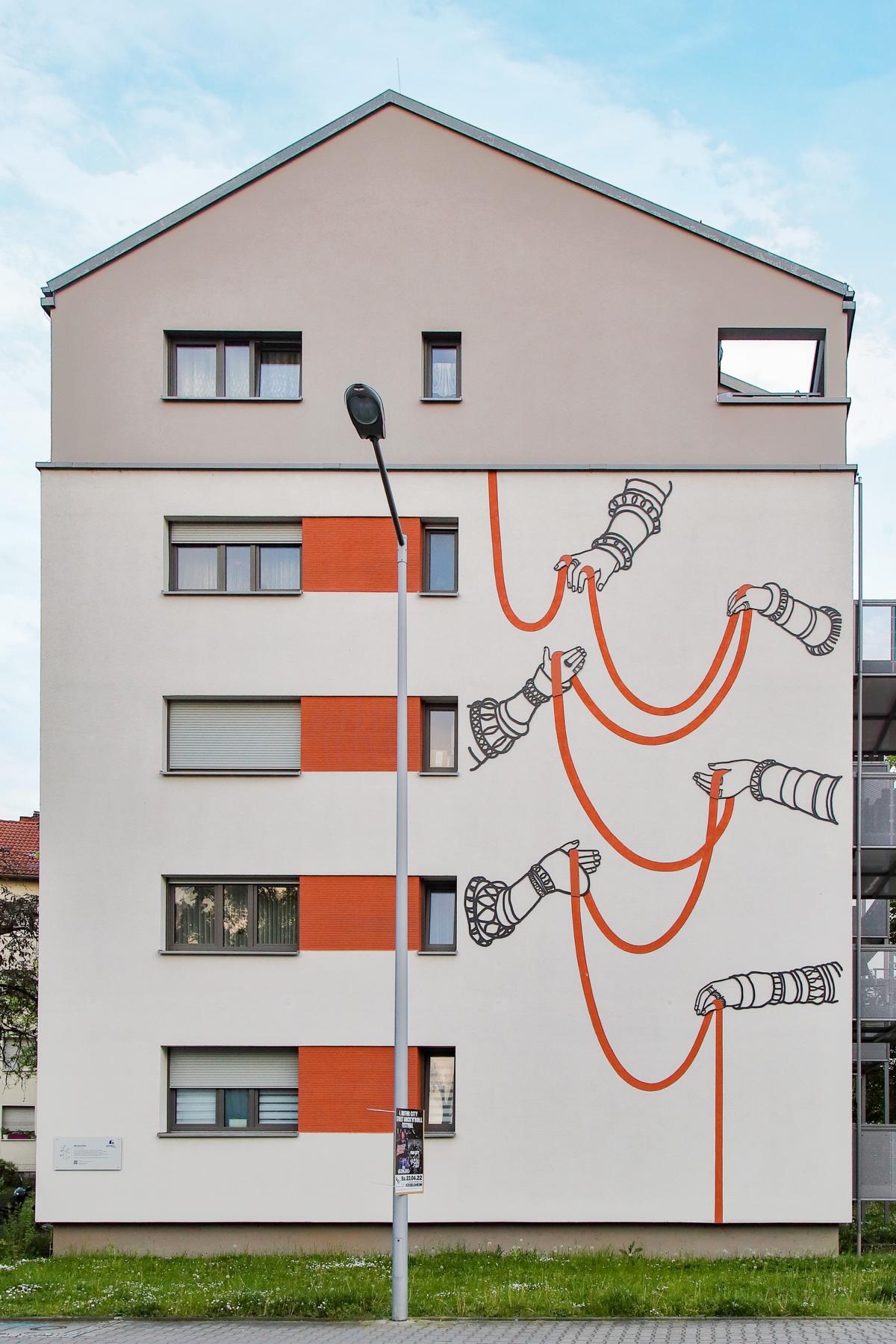 Das Kunstwerk Weiterreichen als Gesamtansicht