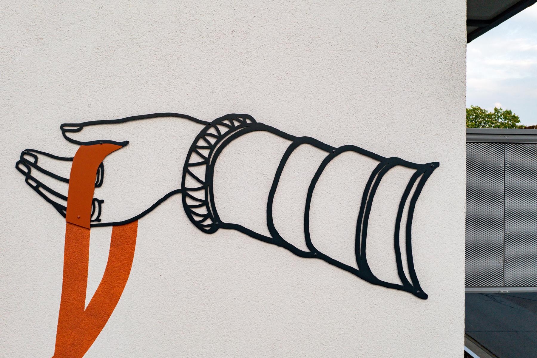 Detailansicht eines Handreliefs