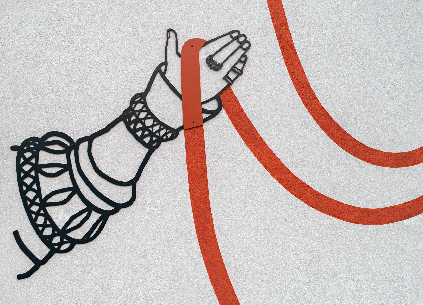 Detailansicht eines Handreliefs