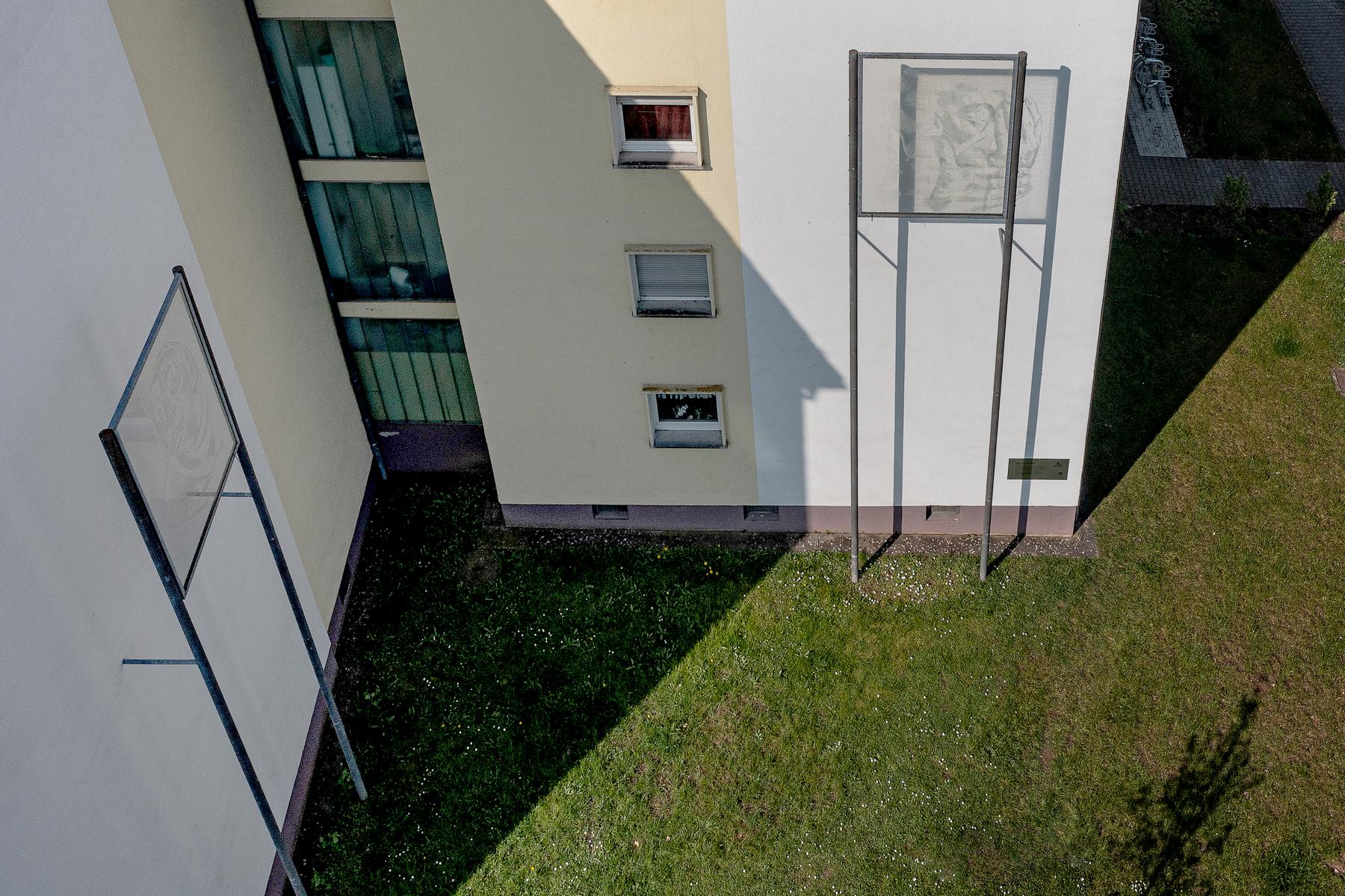 Das Kunstwerk Erinnern und Vergessen als Gesamtansicht von oben