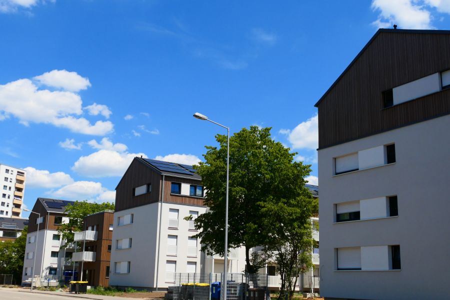 Ostansicht der Wohnanlage Hessenring 16 - 38, Planung und Ausführung: FFM-Architekten Frankfurt am Main