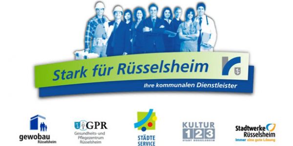 Bild zeigt das Logo der kommunalen Dienstleister Stark für Rüsselsheim