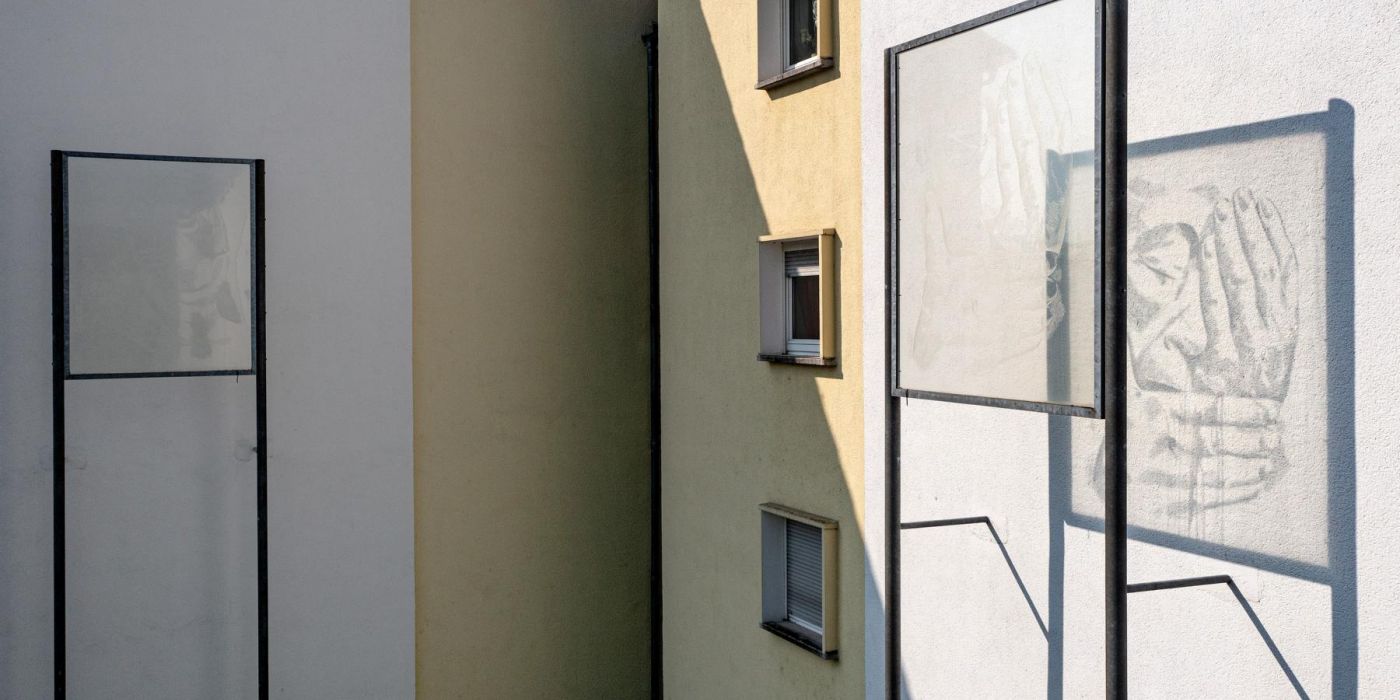 Auschnitt aus der Arbeit Kunstwerk „Erinnern und Vergessen“ der Wendemaler Rüsselsheim