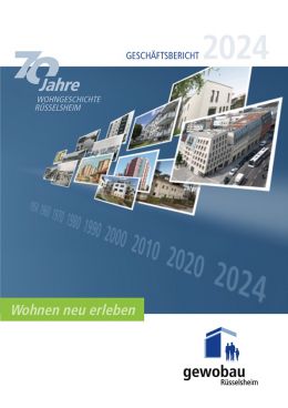 Deckblatt des gewobau Geschäftsberichtes von 2023