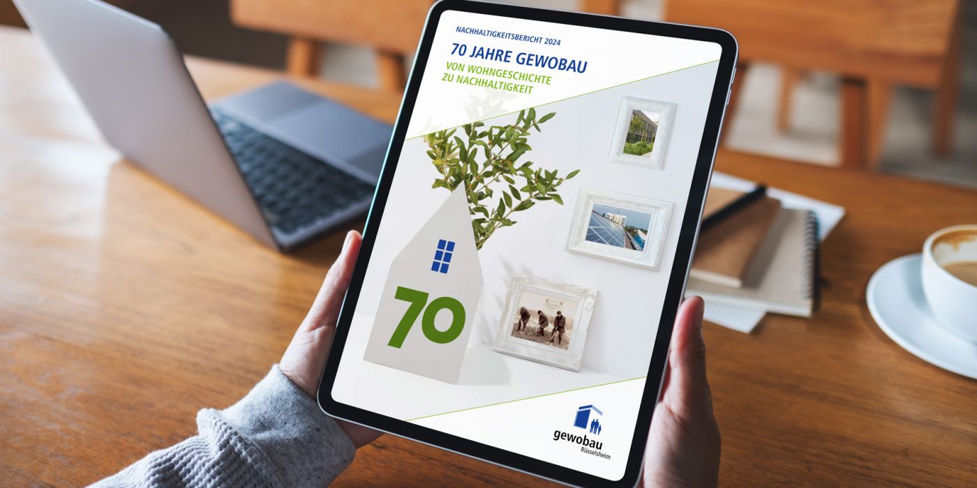 Auch der vierte Nachhaltigkeitsbericht ist online aufrufbar, wie hier auf dem ipad