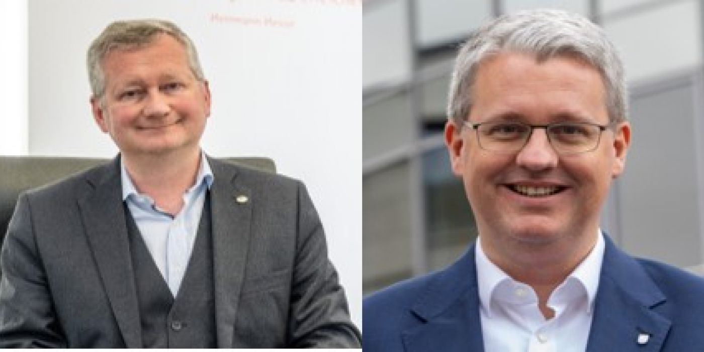 Geschäftsführer Torsten Regenstein rechts und Oberbürgermeister Patrick Burghardt