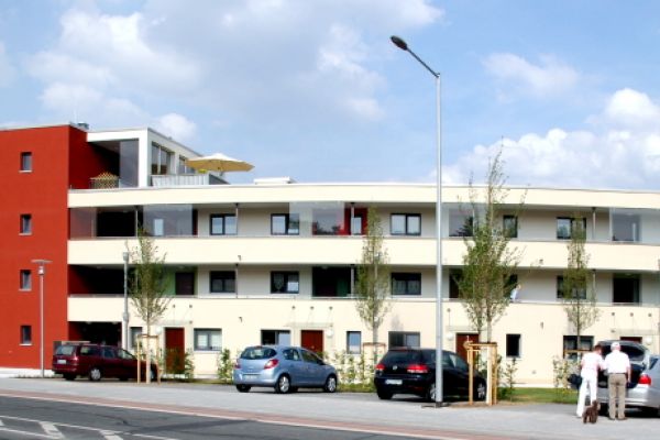 Ansicht der Seniorenwohnanlage Matthias -Grünewald-Straße 2-4 in Haßloch-Nord 