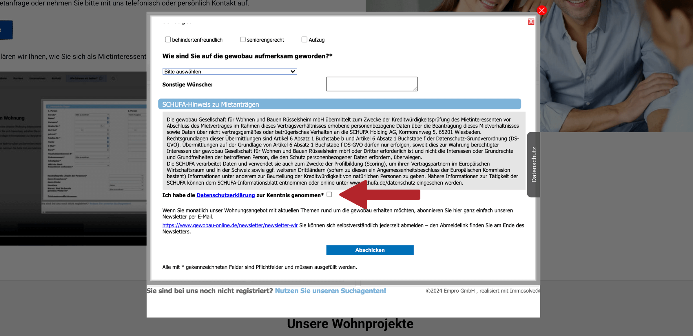 Hinweis: Was mit Ihren Daten passiert